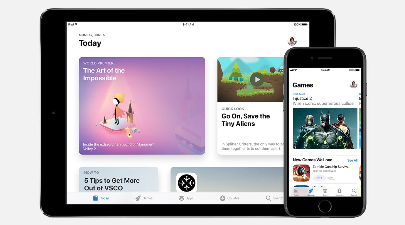 ios 11 features: a new App Store on iPad and iPhone