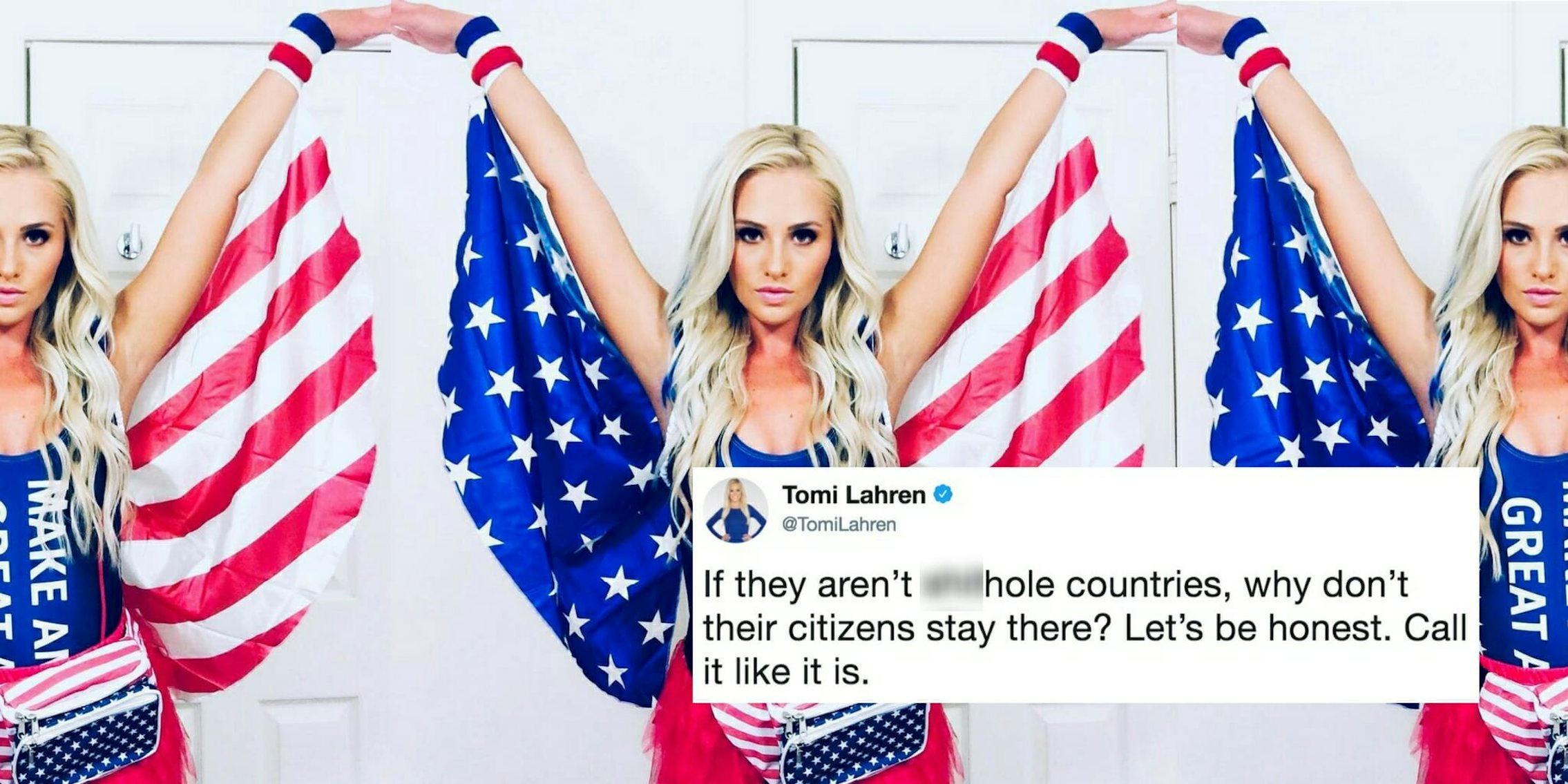 Conservative talking head Tomi Lahren doubles down on President Donald Trump's comments calling Haiti and African countries 'sh*tholes.'