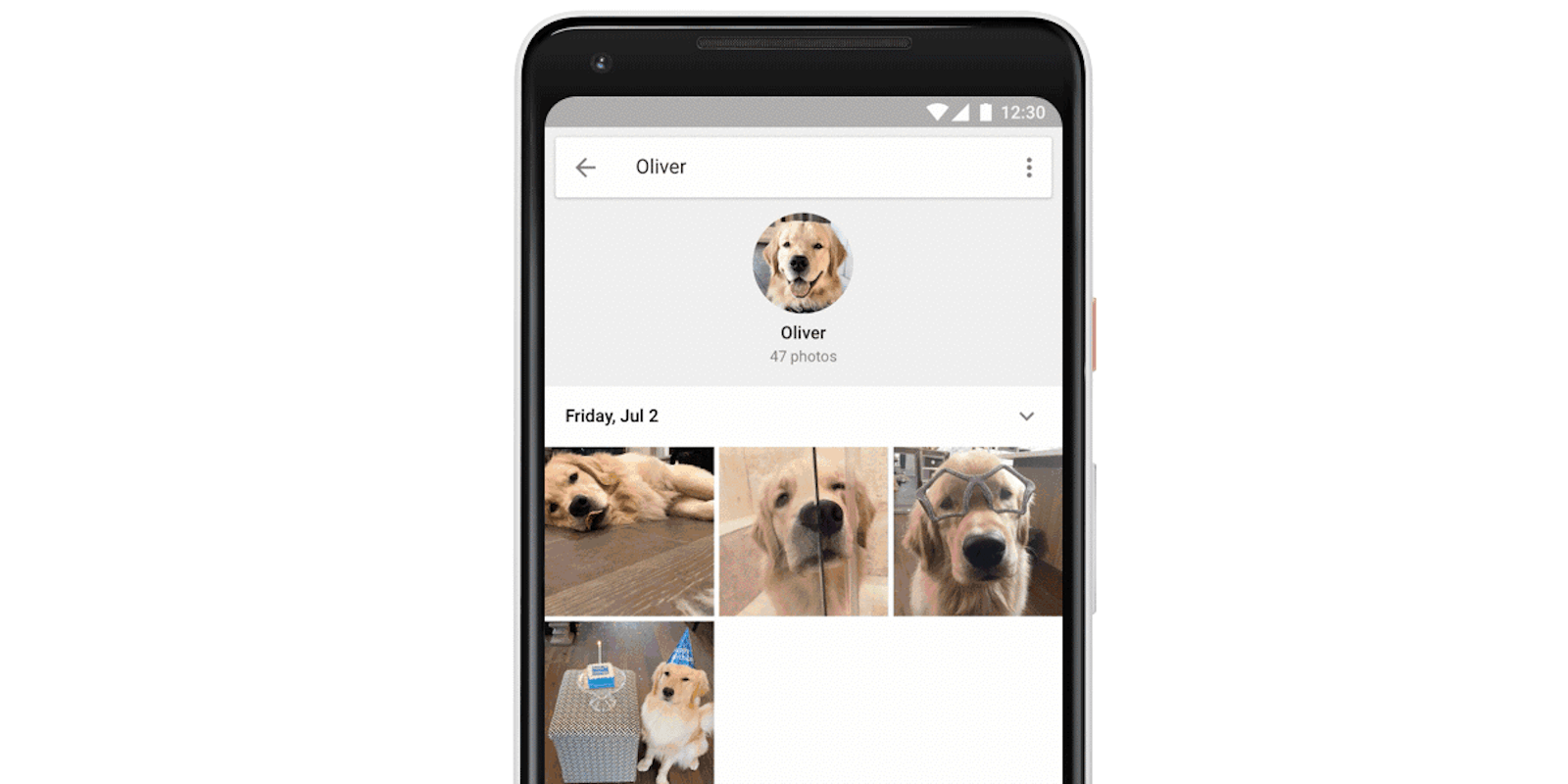 Google Photos pet search screen grab