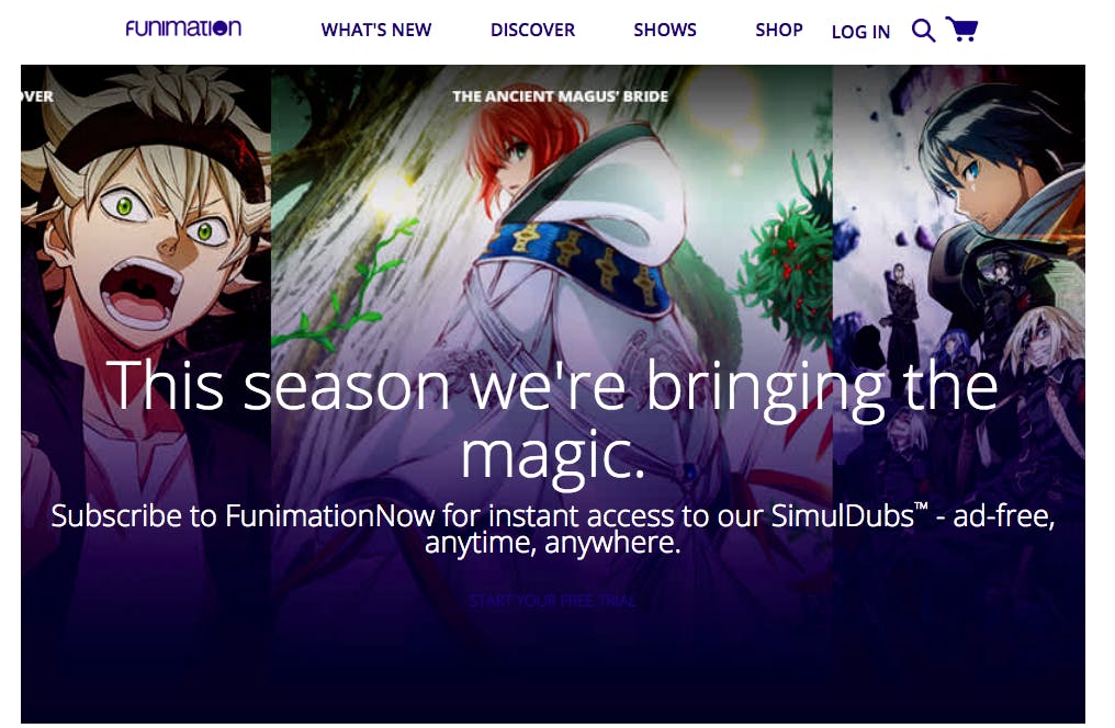 how to watch anime : Funimation