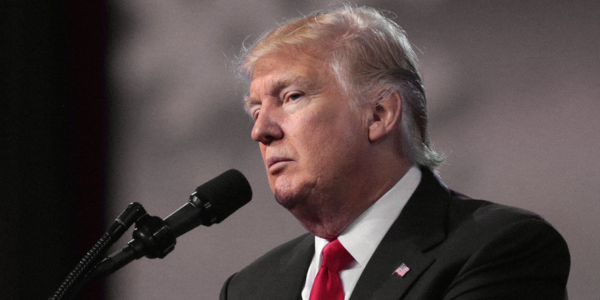 Donald Trump making a speech