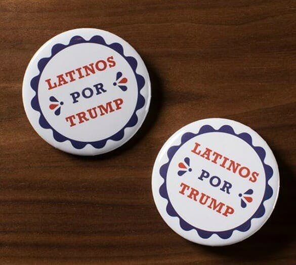 Donald Trump Latino buttons