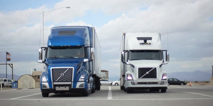 uber volvo self-driving long-haul trucks
