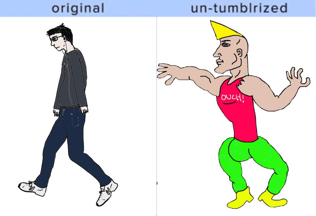 virgin vs chad untumblrized