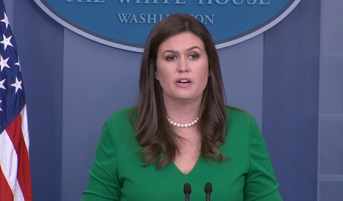 White House Press Secretary Sarah Huckabee Sanders repeatedly evaded questions from reporters on Monday about potential gun control debates in the wake of the shooting in Las Vegas, saying it wasn’t the “time or place” to begin discussing policy.