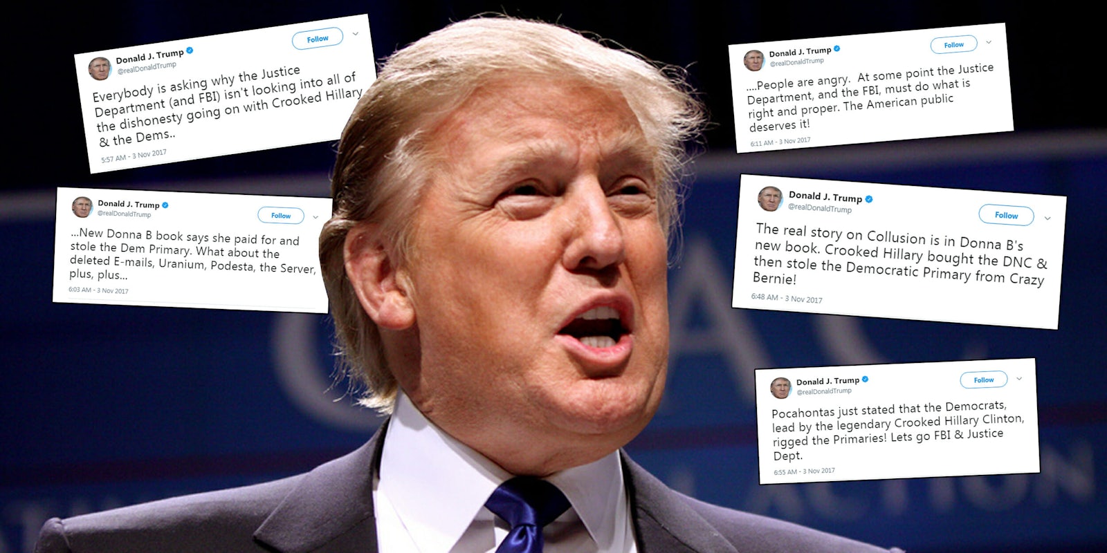 Donald Trump went on a wild tweetstorm on Friday morning.