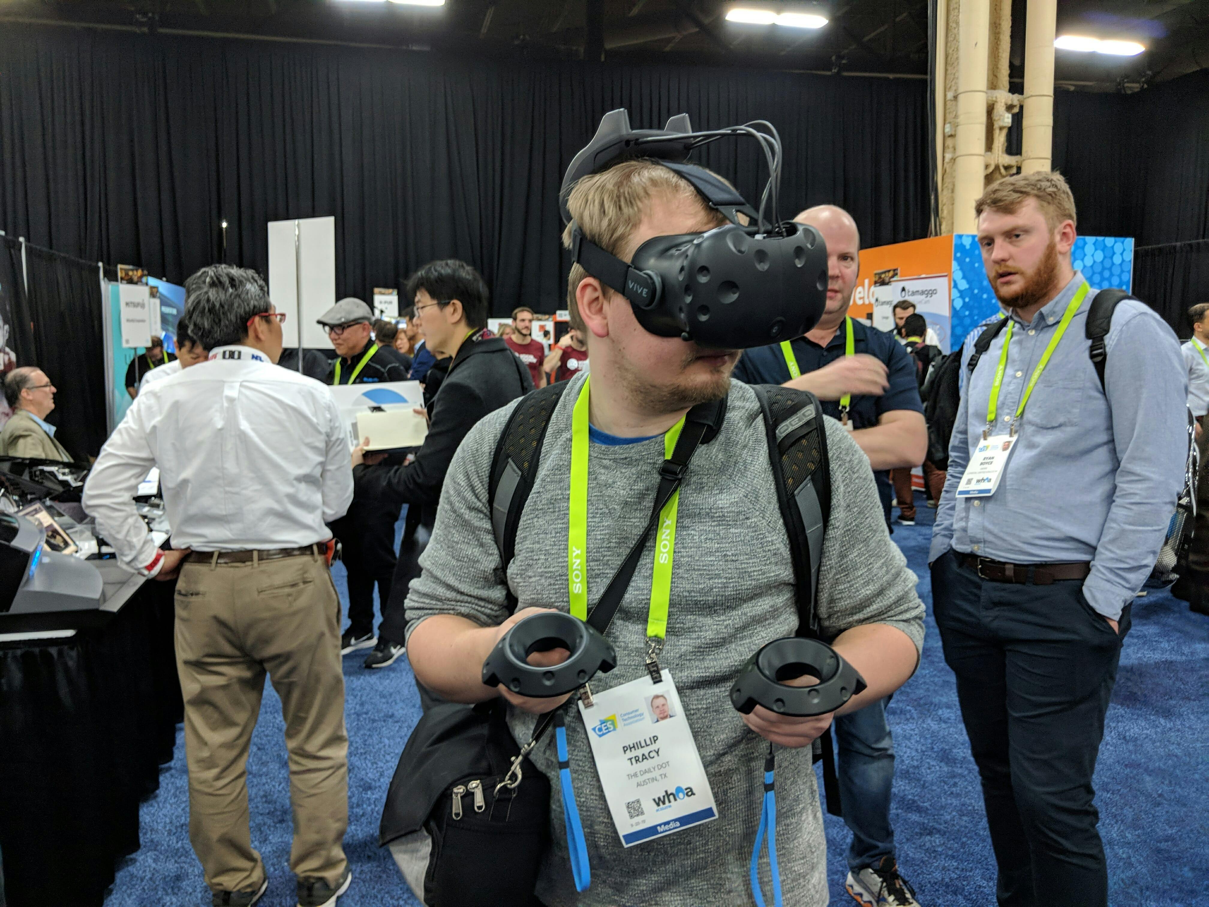 wireless vr virtual reality displaylink ces 2018