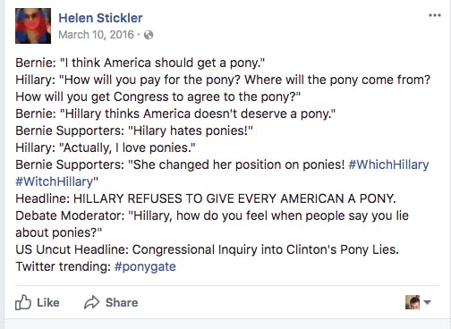 hillary meme pony