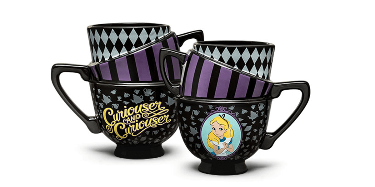 Alice in Wonderland Stackable Tea Set of Three