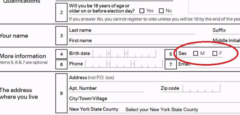 New York registration form