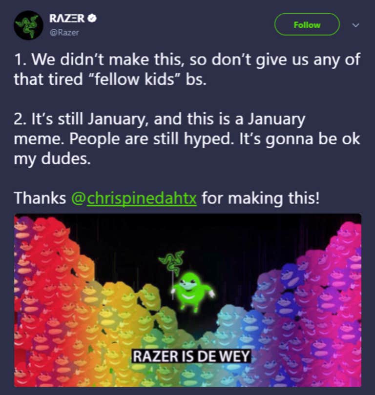 razer ugandan knuckles meme