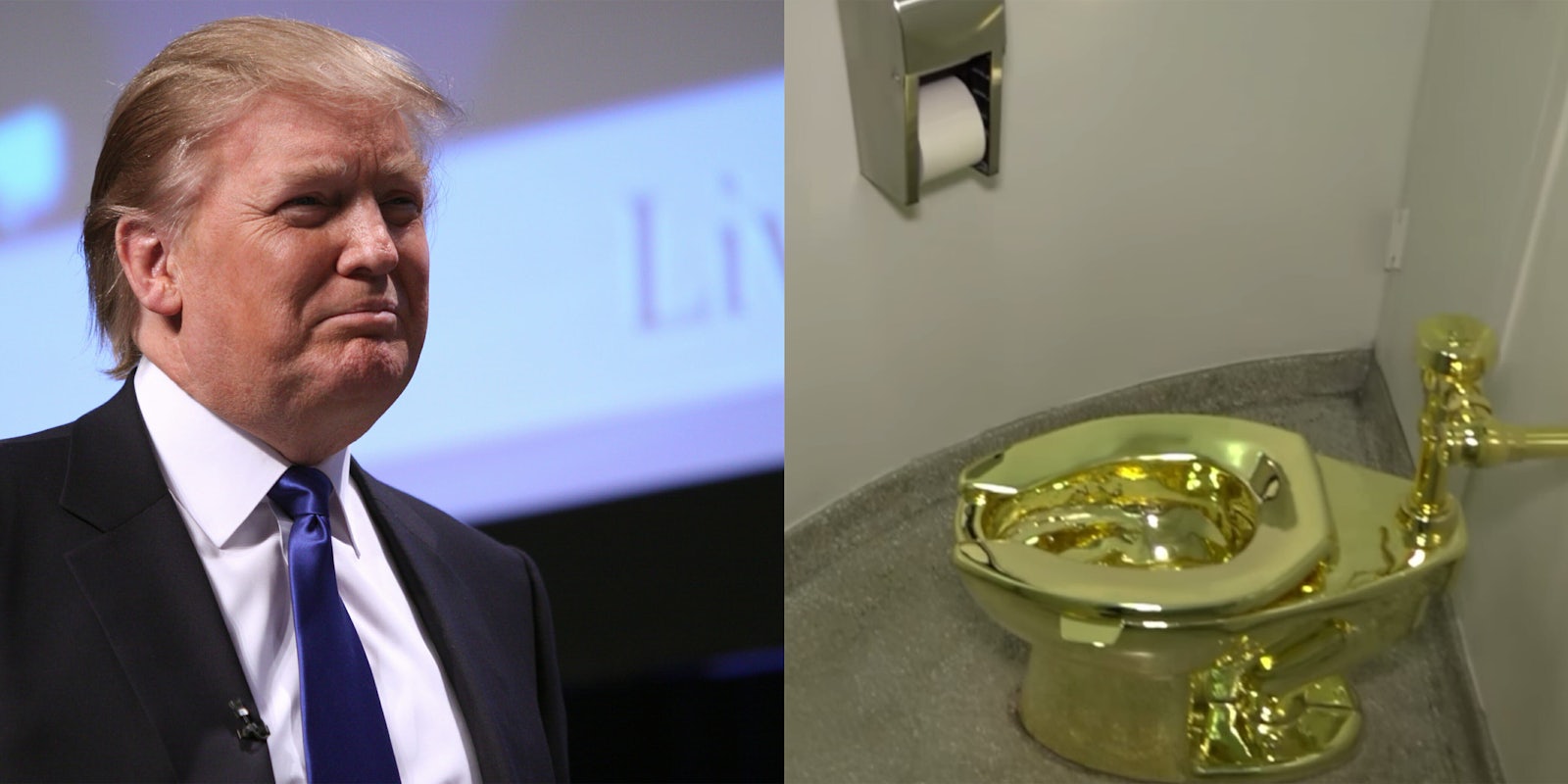 trump gold toilet