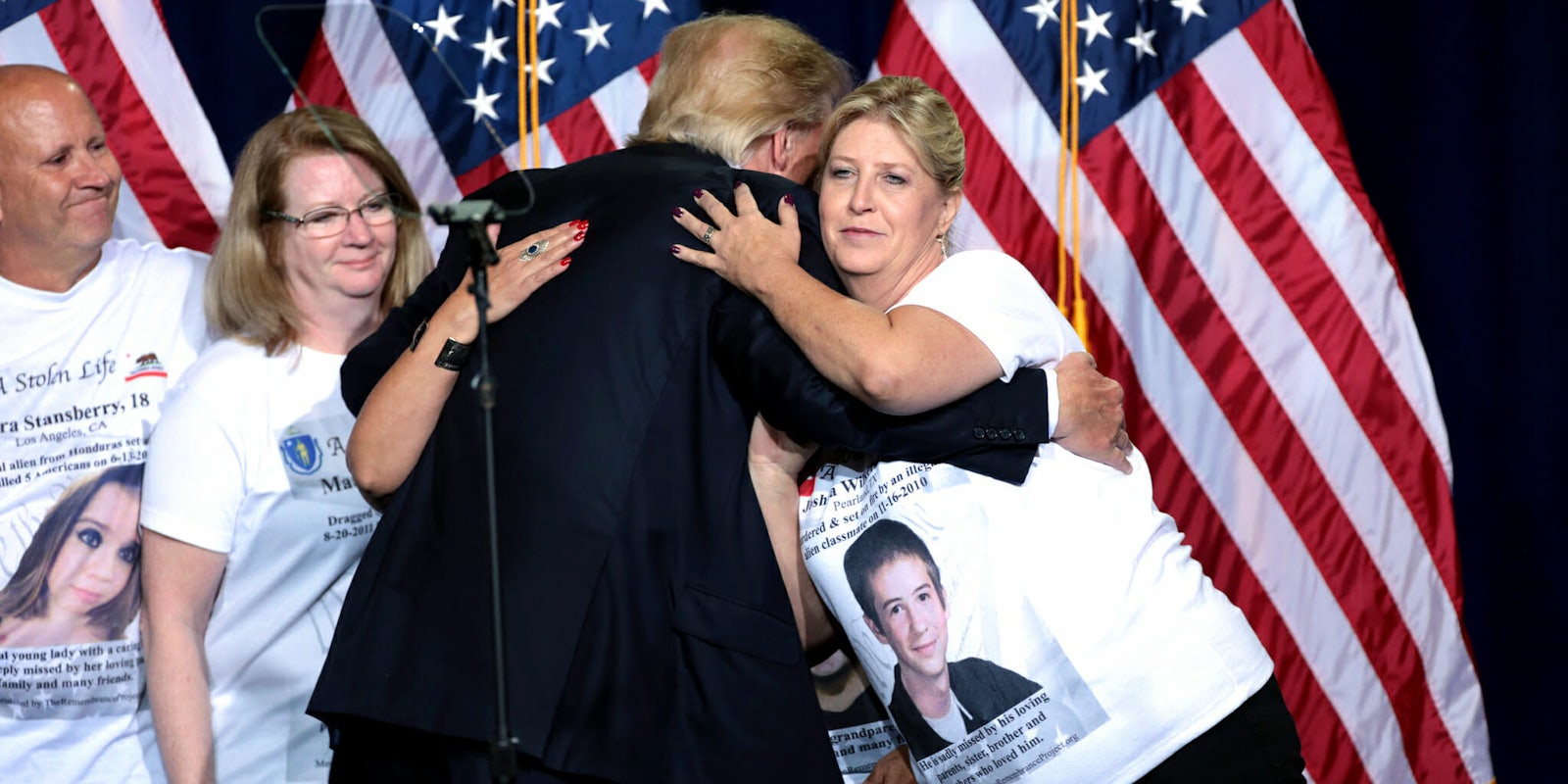 Donald Trump Hugging Supporters