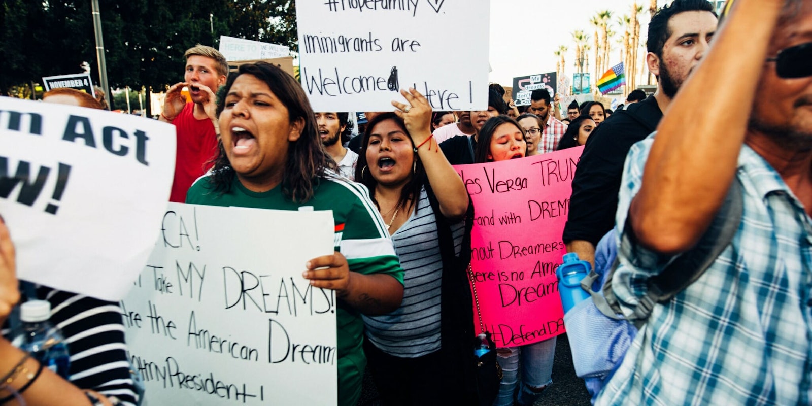 Protesters in Los Angeles defending the Deferred Action for Childhood Arrivals (DACA) Program on Sept. 5, the day the Trump administration ended DACA.