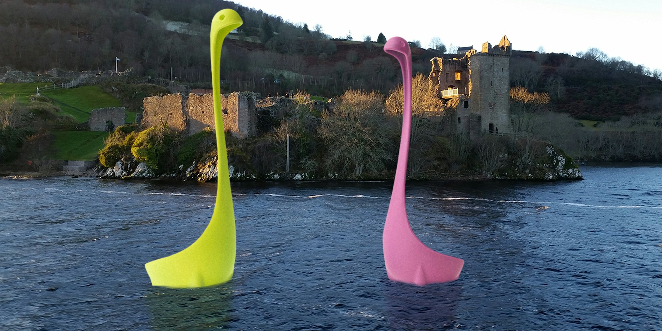 'Nessie' ladles in Loch Ness