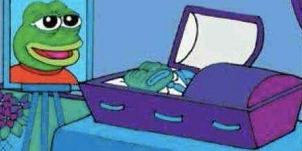 pepe the frog dead: frog picture at funeral by matt furie