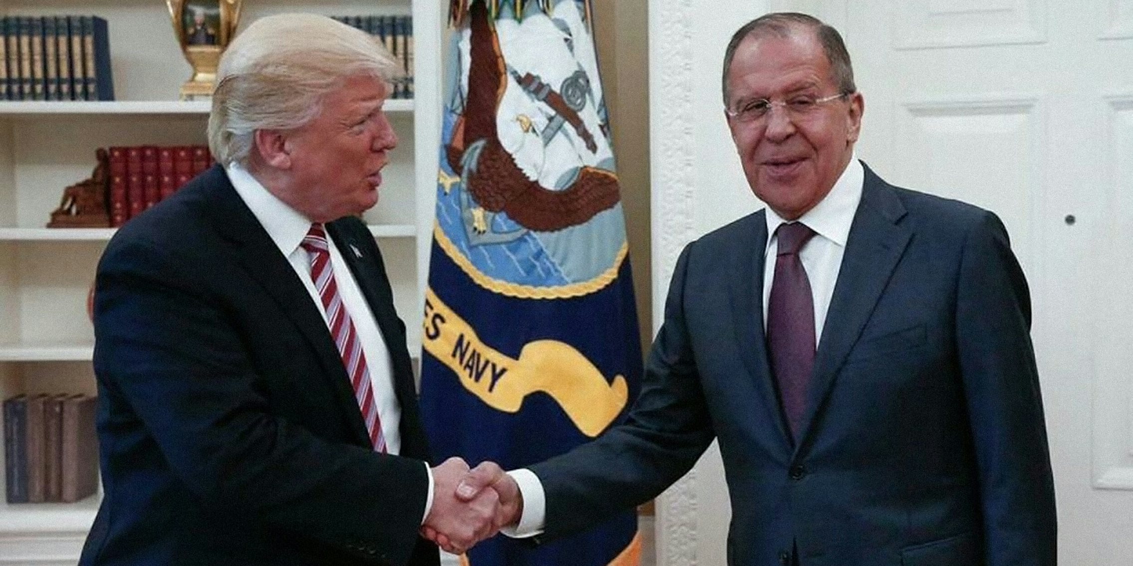 Donald Trump and Sergei Lavrov