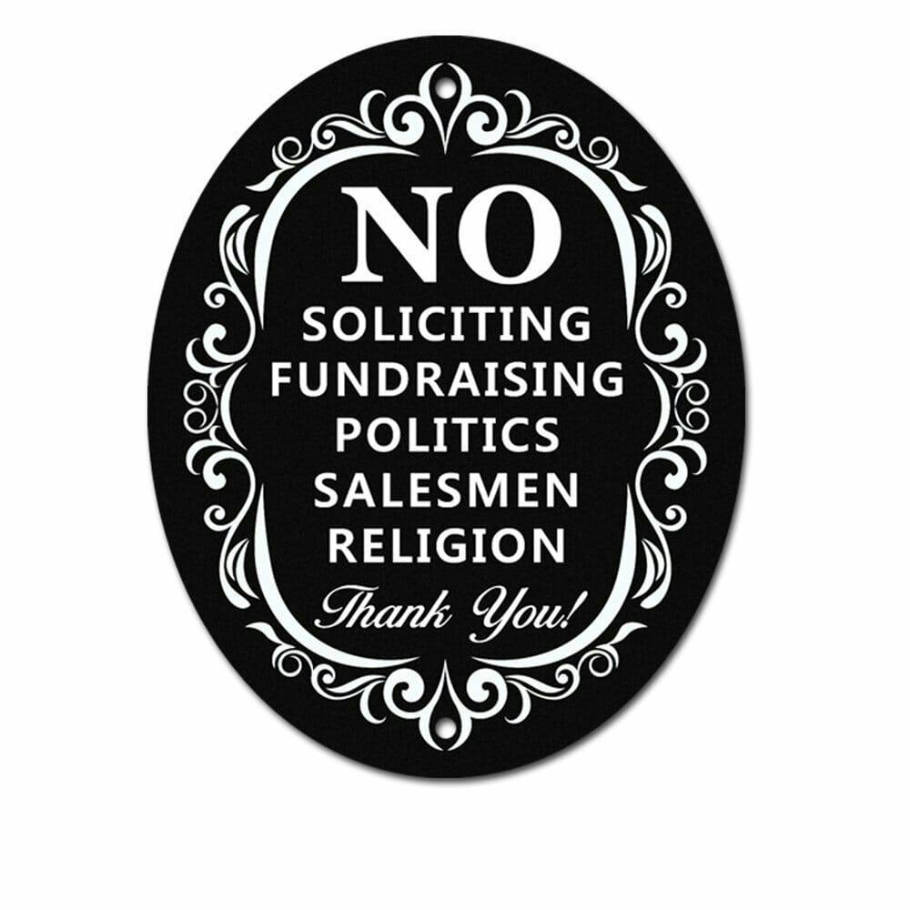 no soliciting