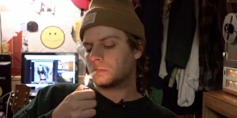mac demarco meme: mac demarco smoking in pitchfork documentary