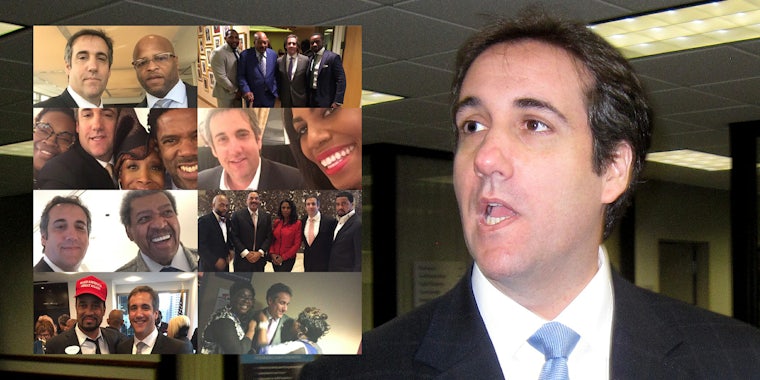 Michael Cohen and his collage of Black people
