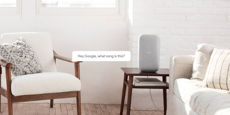 Google Home Max in living room