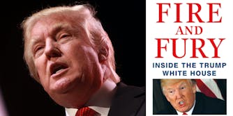 Donald Trump and "Fire and Fury" book, a pirated copy of which contains malware