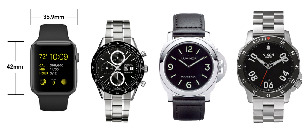 42mm apple watch compared to 38mm