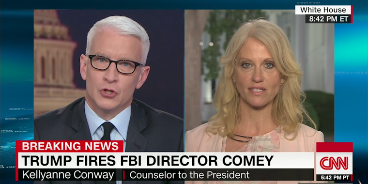 Anderson Cooper and Kellyanne Conway