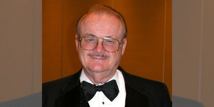 Jerry Pournelle in a tuxedo