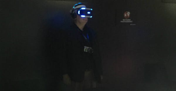 This is what it looks like when you wear Project Morpheus in a dark room.