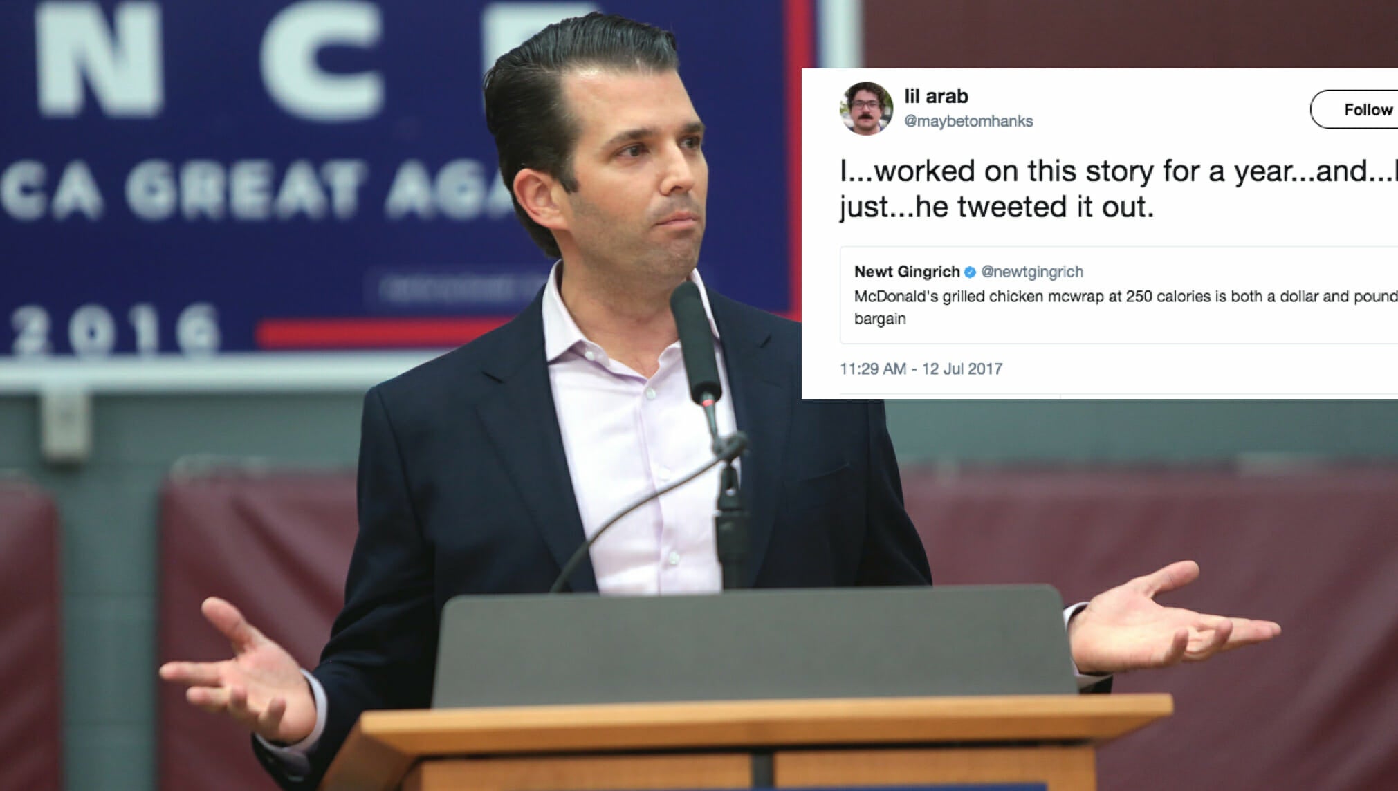 he just tweeted it out