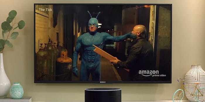 Watching "The Tick" on Android TV controlled by Alexa