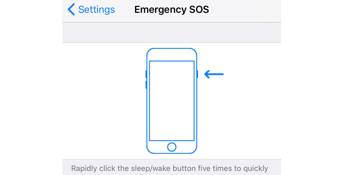 Emergency SOS iOS 11