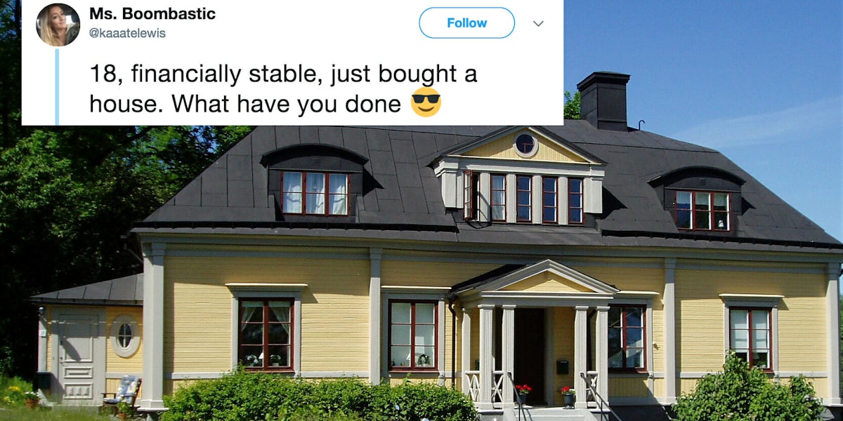 A woman tweeted about buying a house on Twitter and no one got the joke.