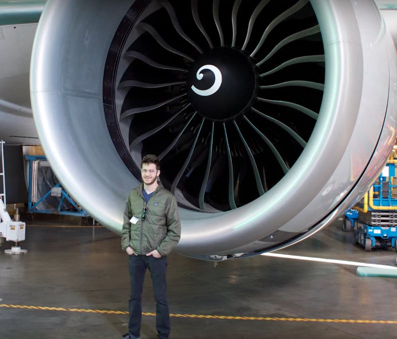 Luca Iaconi-Stewart visits Boeing