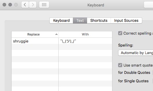 shrugging emoji on Mac