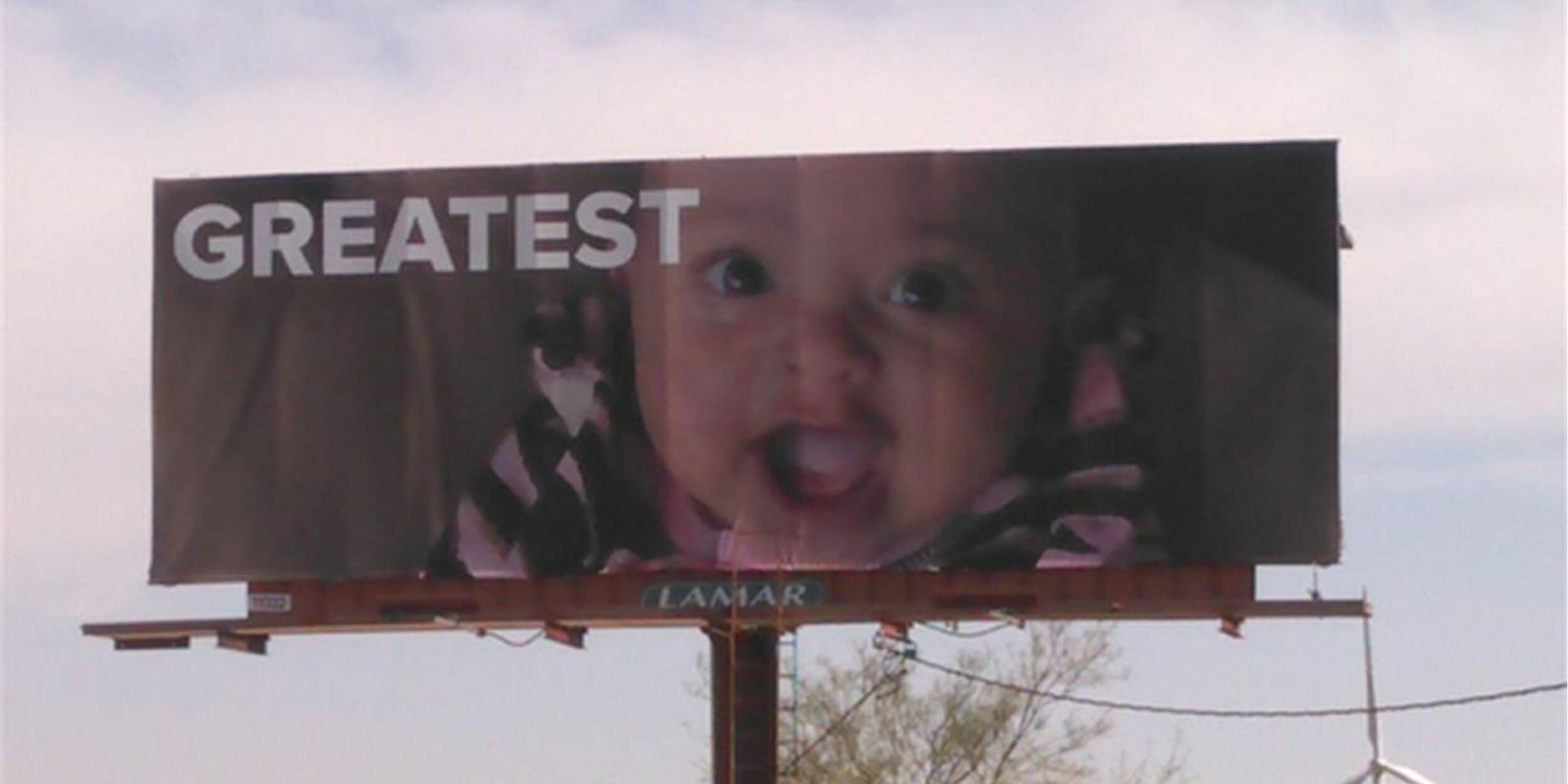 Billboard of baby in California