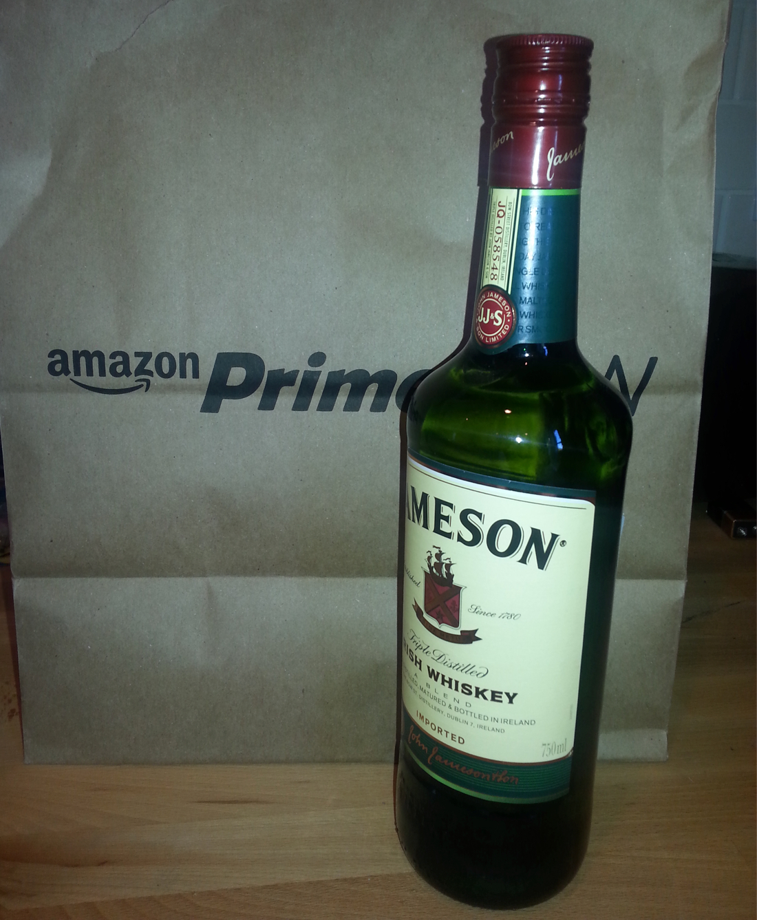 Testing Amazon Prime Now in Seattle with whiskey of course