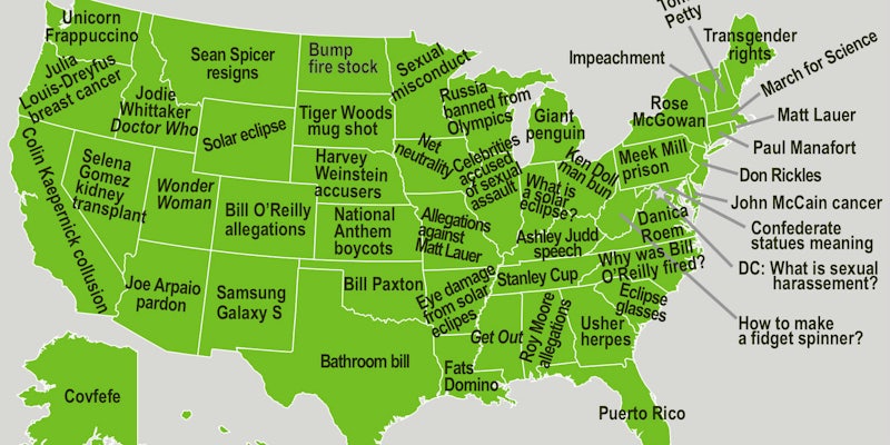 what each state google more than any other in 2017