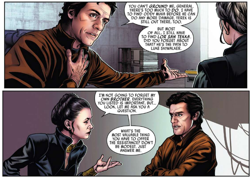 poe dameron comic leia