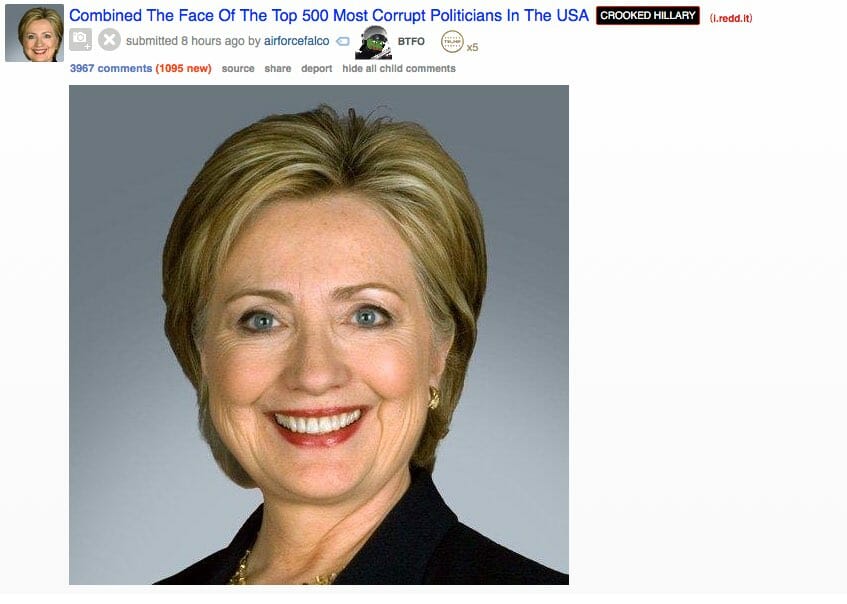 500 faces corrupt hillary clinton meme