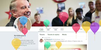 Ed Gillespie Twitter Balloons