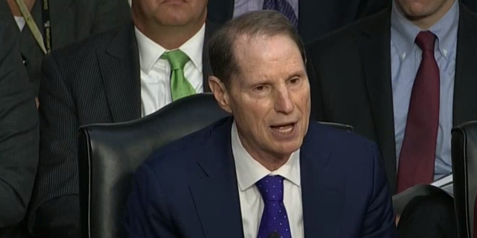 Sen. Ron Wyden (D-Ore.) dug into representatives from Google, Facebook and Twitter during Wednesday's hearing on how those tech companies were infiltrated by Russian actors and puffed up with 'fake news' ahead of the 2016 election and beyond.
