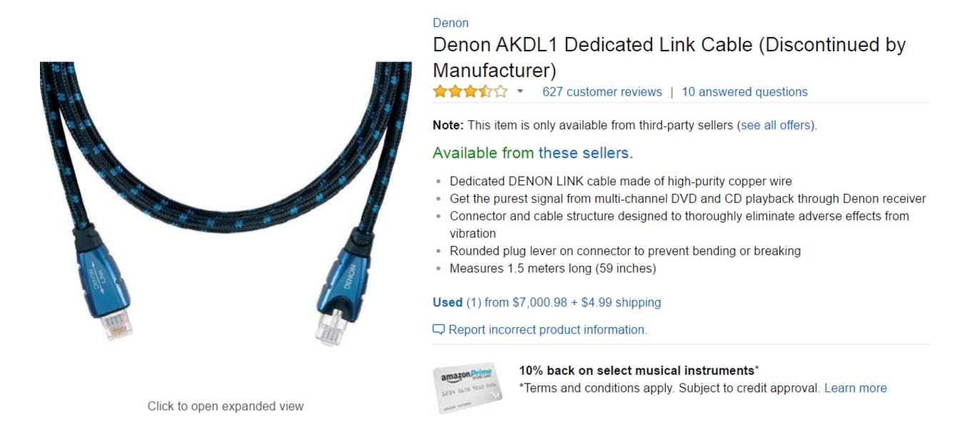 best amazon reviews : Denon AKDL1 Dedicated Link Cable