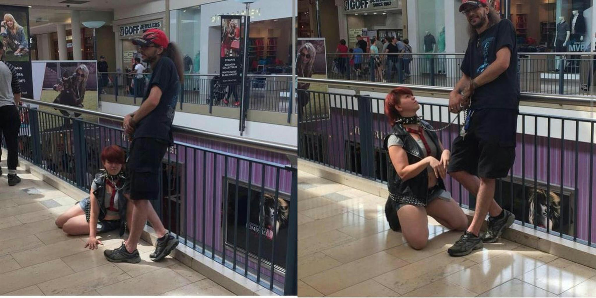 People Are Freaking Out Over This Photo Of A Woman Being Walked Around On A Leash