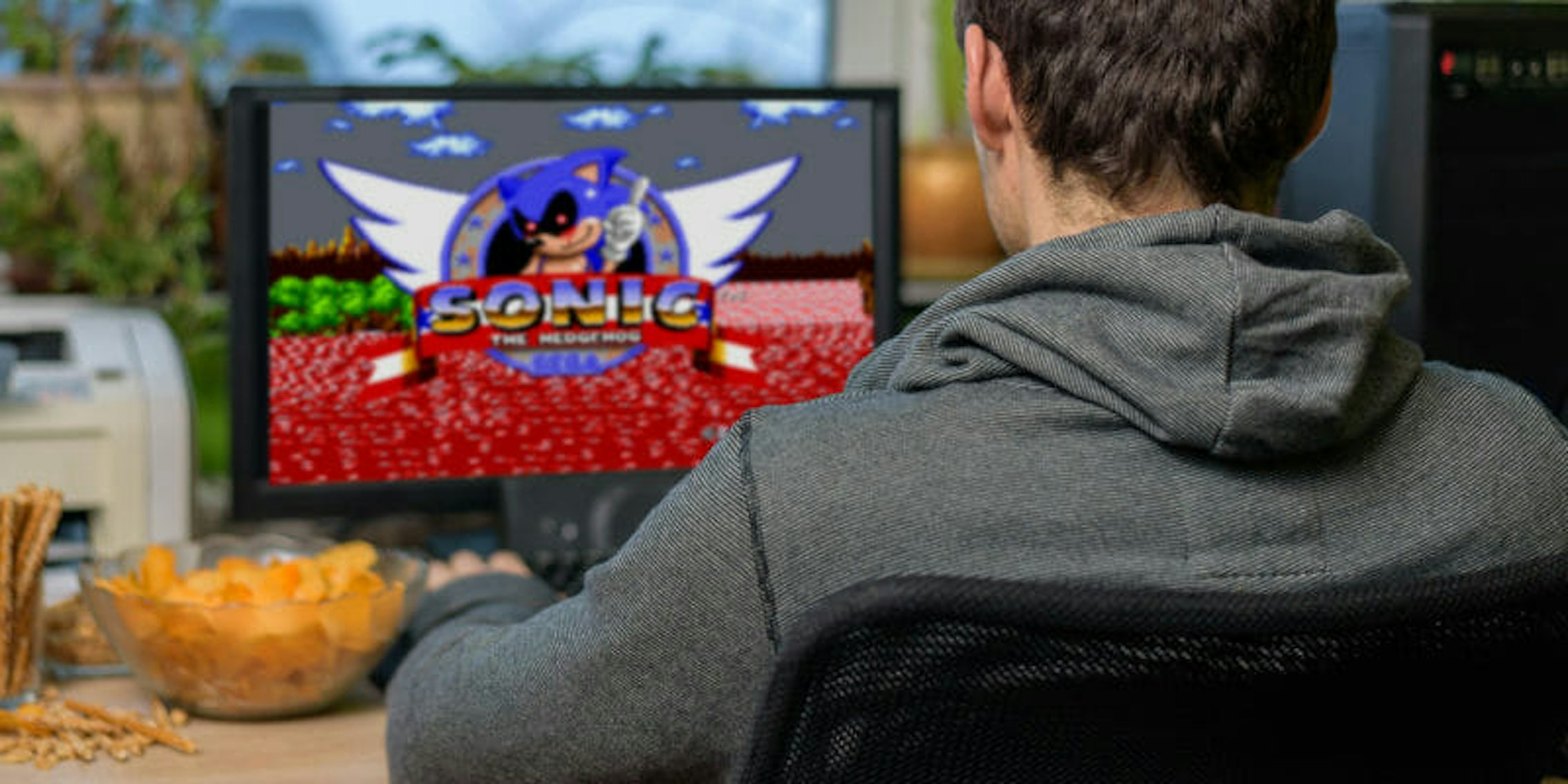 Just got this weird sonic.exe game commercial using the sonic