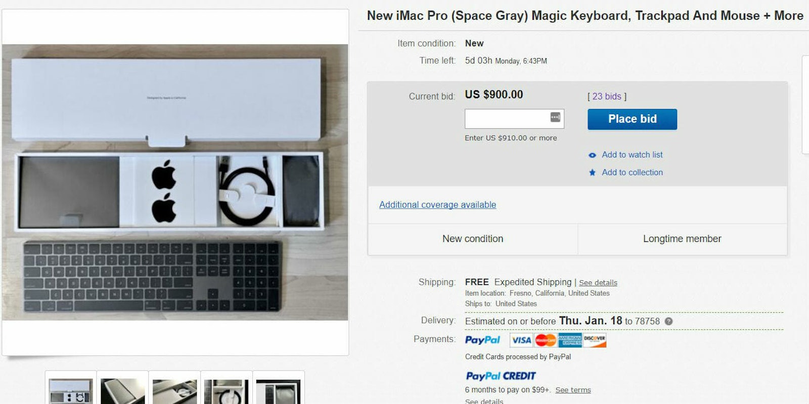ebay imac pro keyboard mouse trackpad