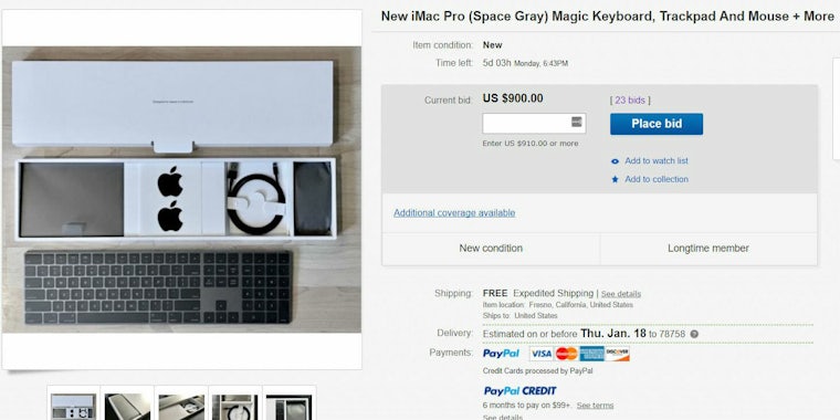 ebay imac pro keyboard mouse trackpad