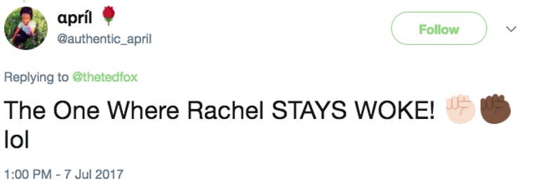 season 4 friends theory rachel woke