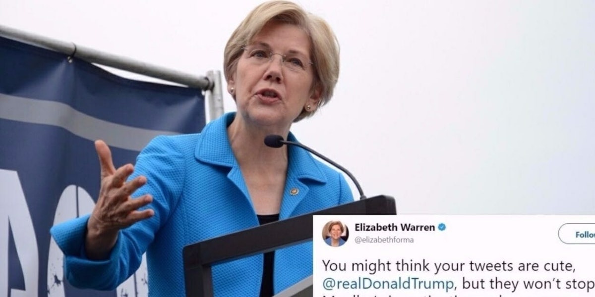 Elizabeth Warren Donald Trump Pocahontas